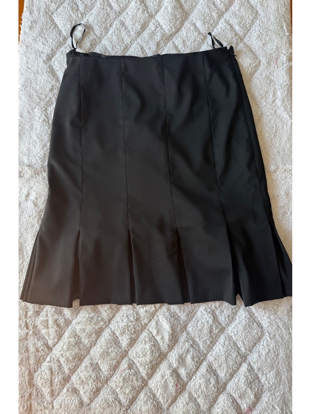 GAP Black Wool Blend Pleated Skirt Size 10